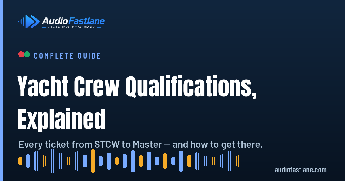 Yacht Crew Qualifications Explained: From STCW to Master (2026) | Audio Fastlane